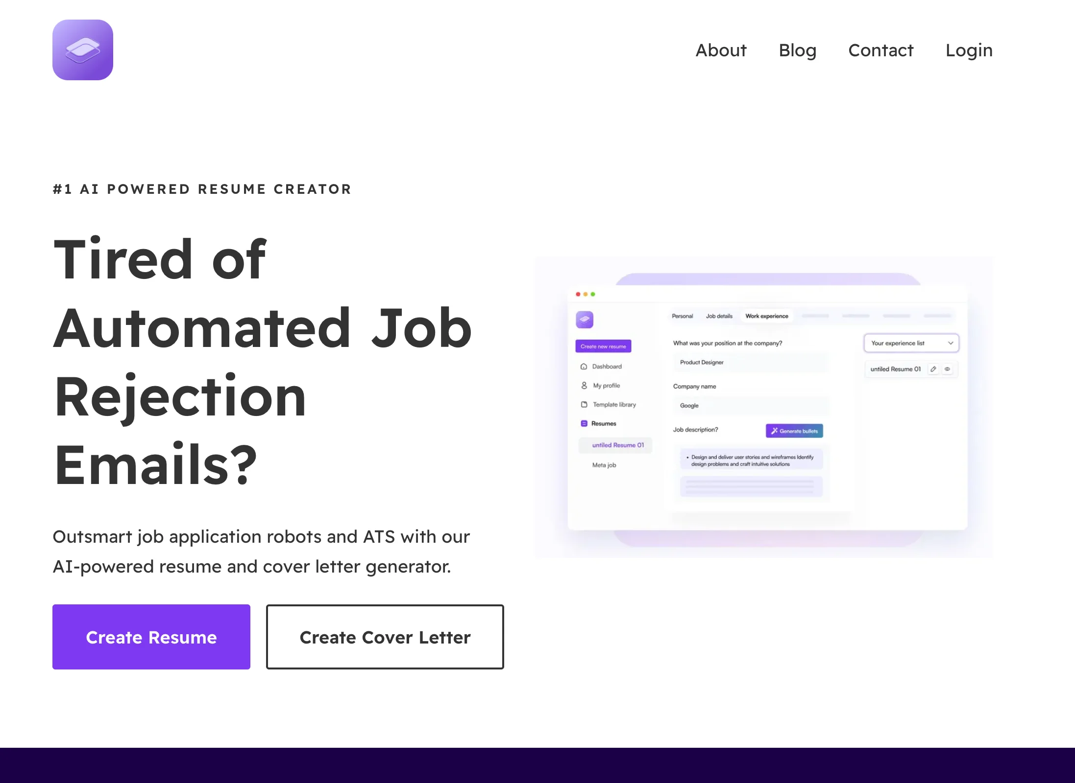   Major Gen:AI powered resume creator platform